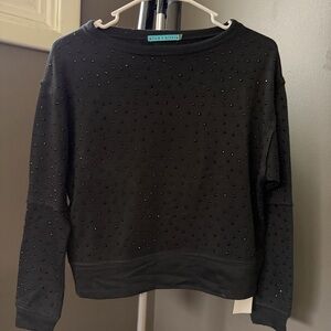 Alice + Olivia Black Textured Top